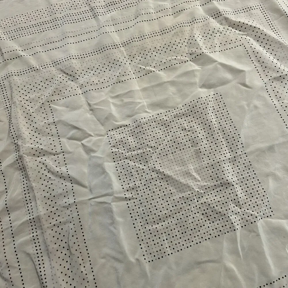 Vintage 70s Manolo Borromeo 100% Silk Dot Pattern Huge Square Scarf 31x31”